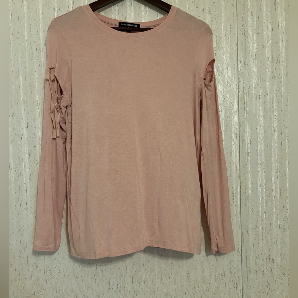 Elegant Blush Long Sleeve Top